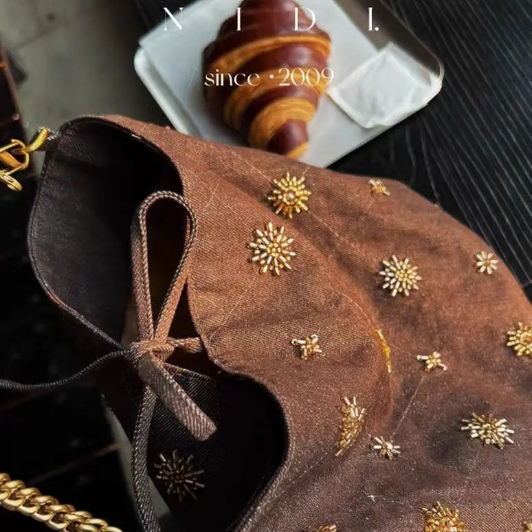 

Summer Bucket Tote Single Shoulder Cowboy Fashion Bags Women's Versatile Sparkling Shoulder Women's Bag