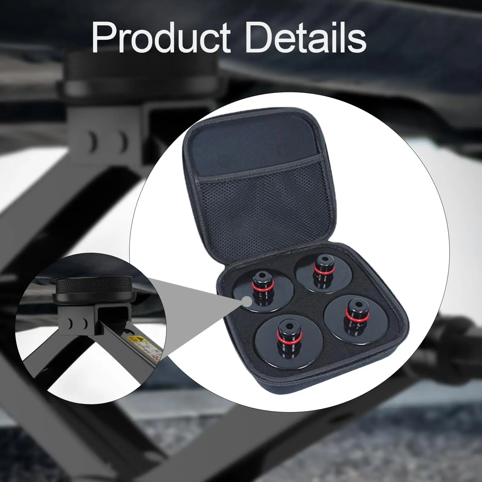 Automotive Jack Pads 4 Pack High Density Rubber Lift Point Protection Set with Storage Bag for Tesla Model 3 X S Y
