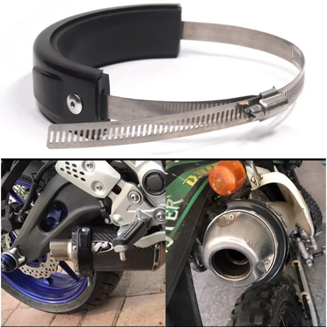 

Motorcycle Exhaust Protector Can Cover For Yamaha Tmax530 Tmax500 Cnc 100MM-140MM Oval Circular Exhaust Pipe Muffler Accessories