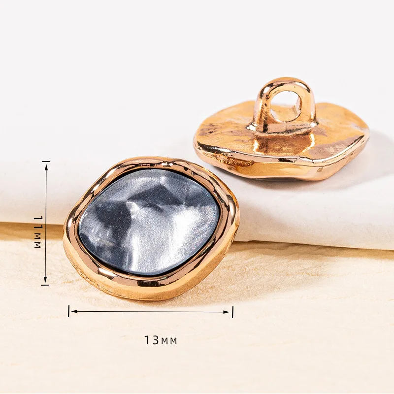 20PCS Irregular Metal Shirt Buttons Premium-Quality Irregular Resin Buttons Style Sweater Decorative Button Accessories W