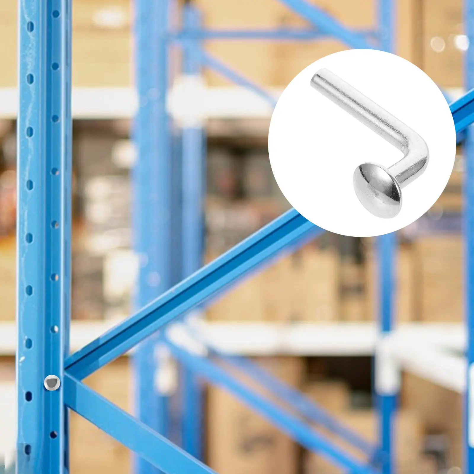 

100 шт. L-образных универсальных фиксаторов для паллетных стеллажей, усиленные защитные болты для систем хранения и стеллажей DIY