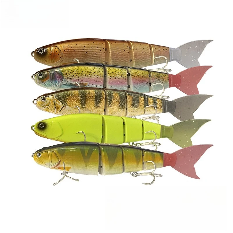 

1pcs 23cm 105g Big Bait 4 Sections Pike Madness Swimming Fishing Lure Soft Tail Jointed Fishing Lure Predators Bait Wobblers