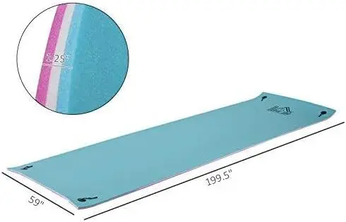 

10' x 5' / 16.5' x 5' Lily Pad Floating Mat, 3-Layer Lily Pad Swimming Pool Floating Water Mat, Thick and Durable Activities Mat