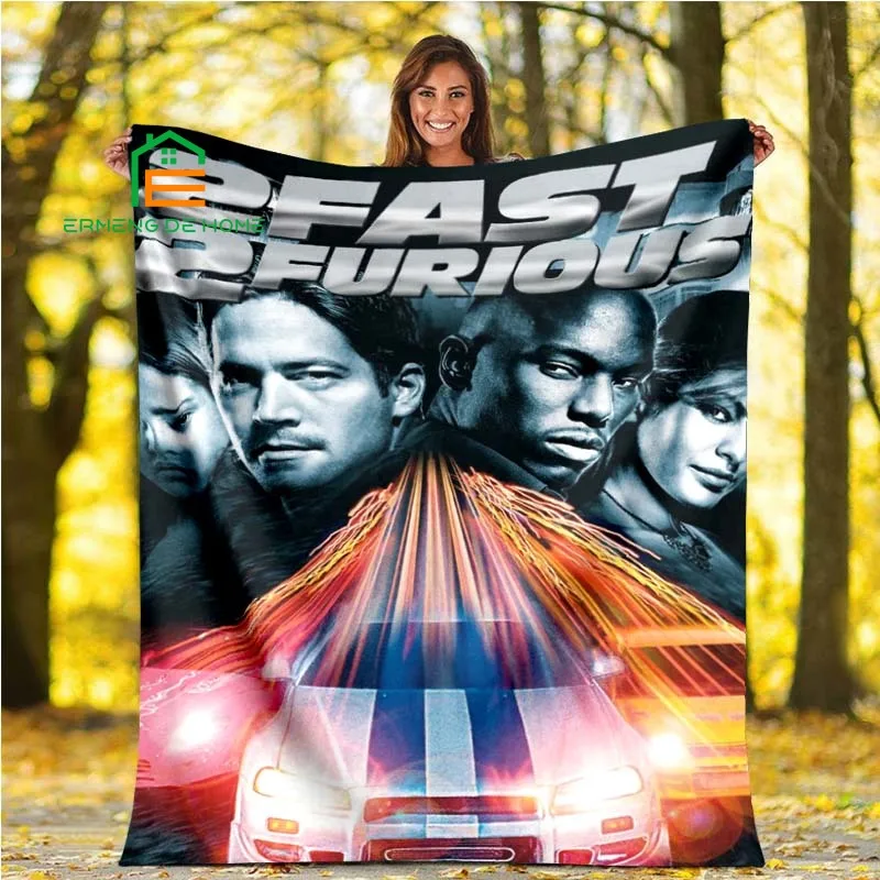 Hotmovie Fast and Furious Throw Blanket Warm Blanket for Home, Picnic, Travel, Plane, Office and For Adults, Kids 5 Sizes