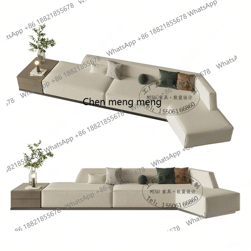 

N178 Современный итальянский минималистичный изогнутый диван, дизайнерский светлый роскошный угловой минималистский диван особой формы для гостиной