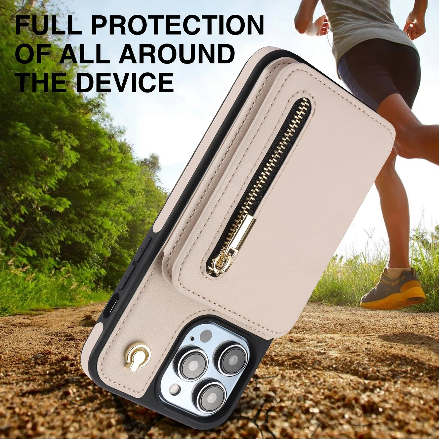 Zipper Cards Bag Crossbody Leather RFID Wallet Case For iPhone 15 16 Pro Max 14 Plus 13 12 11 XR XS SE 2022 Pocket Purse Cover image 6