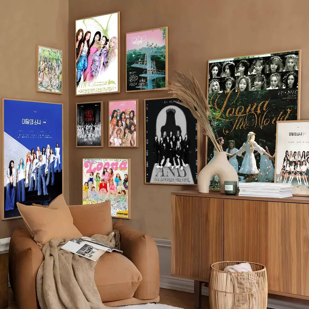 Kpop Group Loona Poster Good Quality Prints And Posters Vintage Room Bar Cafe Decor Home Decor