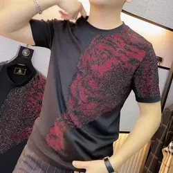 Spring Summer New Fashion Round Neck Short Sleeve Men's Clothing Casual All Match Y2K Printed Tees Male Clothes Loose T-Shirts