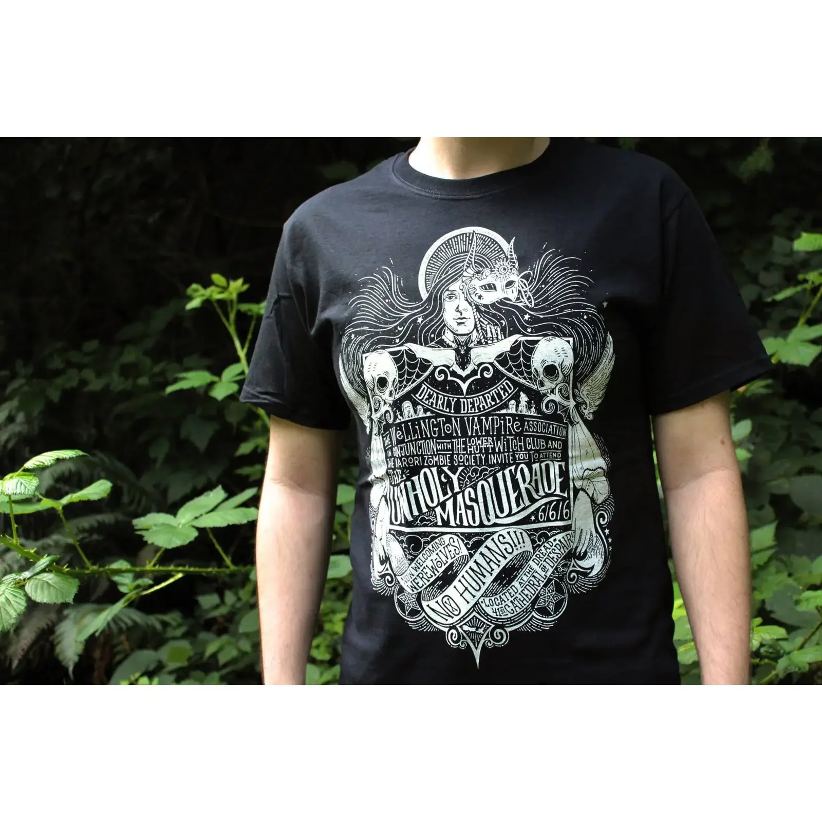 Unholy Masquerade Vampire Ball T Shirt What We Do In The Shadows vintage Washed Top For Everyday Wear graphic streetwear