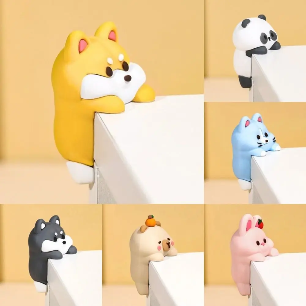 

2pcs Silicone Desk Corner Protectors Anti-collision Easy to Install Furniture Edge Cover Cartoon Animals Soft Corner Cover