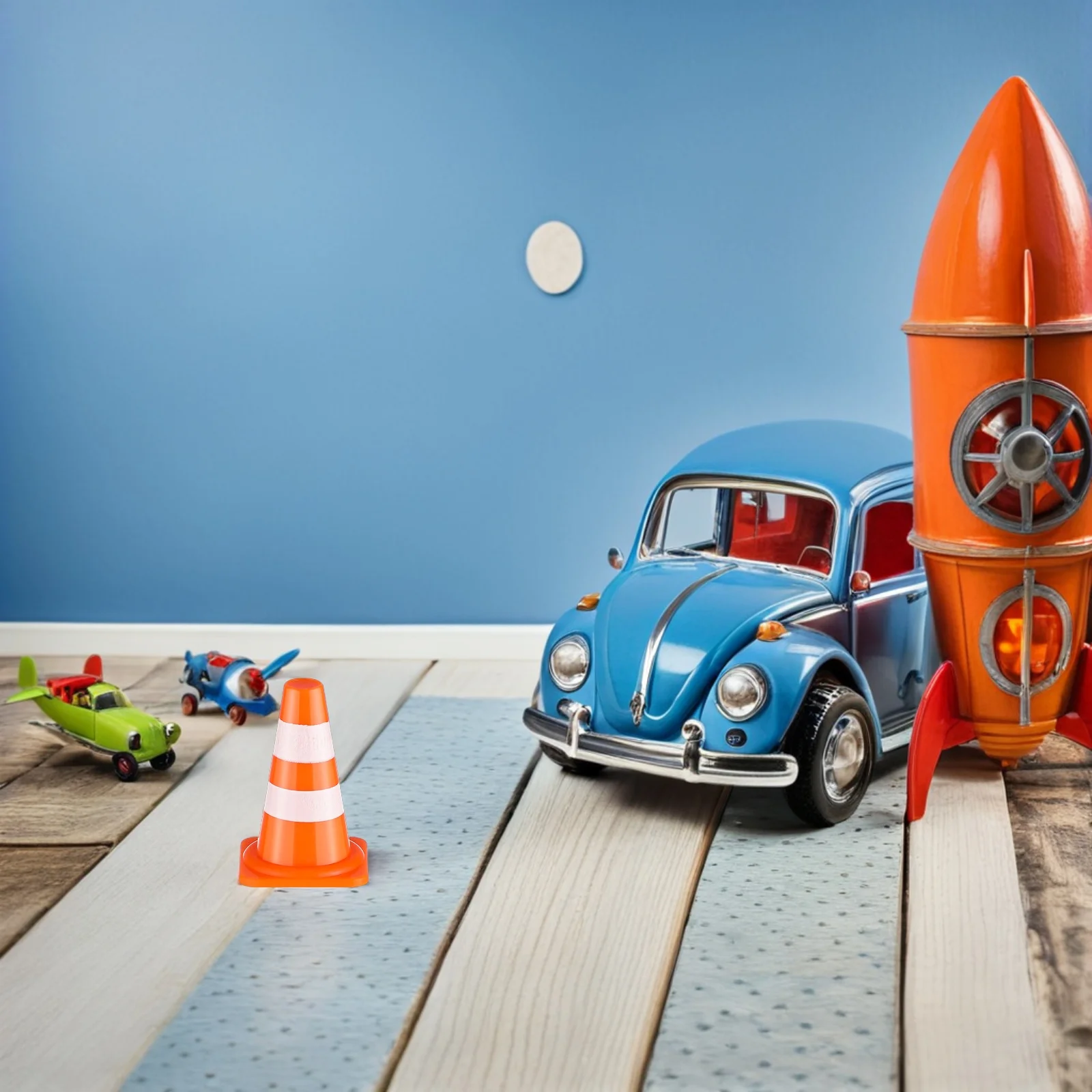 24 pçs crianças mini sinais de trânsito laranja mini cones estrada construção estacionamento configuração aprendizagem barreiras segurança pequenos cones