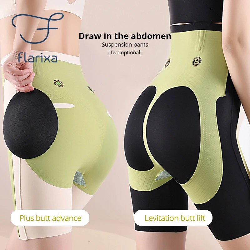 Flarixa Hip Pads Shapewear Fake Ass Push Up Panties for Buttocks High Waist Tummy Control Butt Lift Shorts Women Slimming Boxers