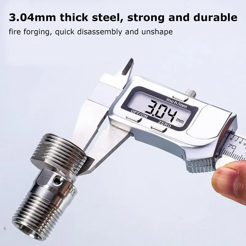 Faucet Angled Curved Foot Adjustable Stainless Steel Foot Curved For Faucet Sturdy Showering Component Easy To Clean And Store