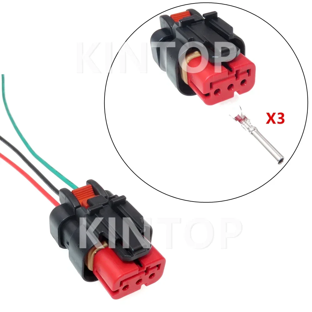 

1 Set 3 Pins AC Assembly Automotive Camshaft Sensor Connector with Wires Excavator Harness Socket 776429-1 776523-1