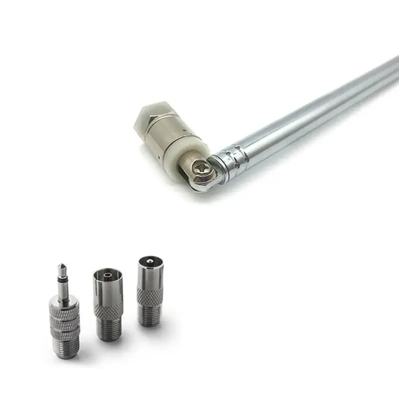 Rod Antenna 3.5mm Adapter FM Radio Antenna Replacement Telescopic Screw F Type  AV Stereo Receiver Amplifier