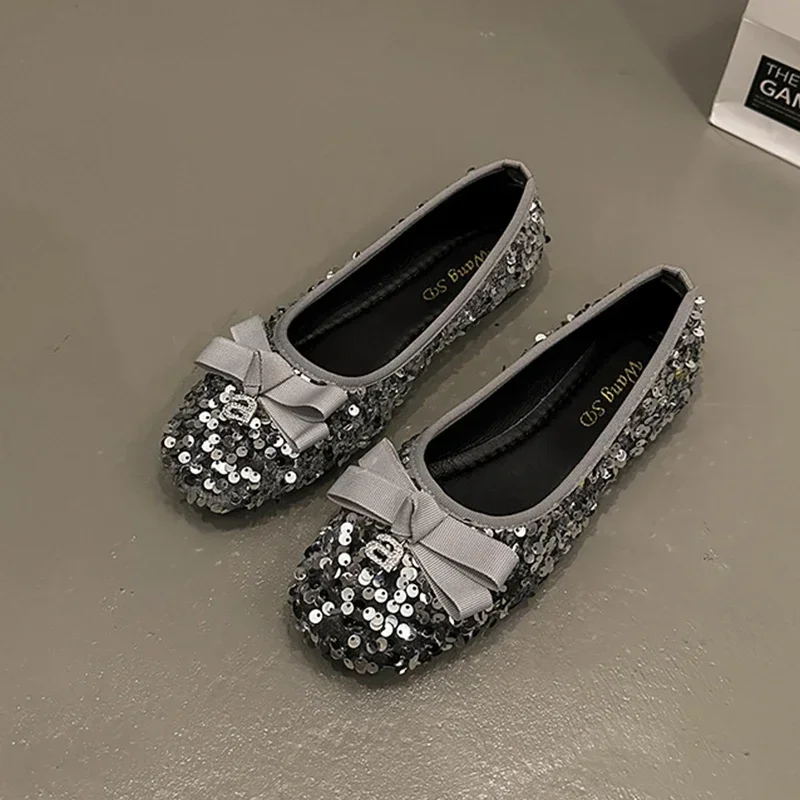 Mulheres arco bling apartamentos sapatos rasos designer sandálias outono moda macio sapatos casuais vestido de luxo andando aconchegante femme chaussures