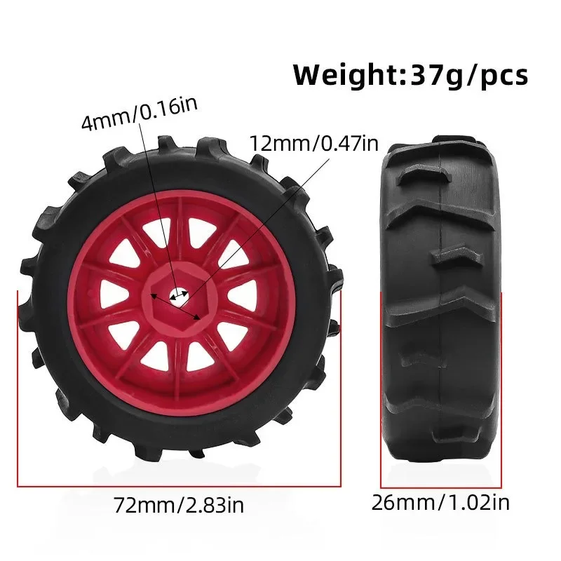 لإطارات Arrma 1/14 Typhon Grom الصغيرة، وإطارات حفر الرمل، وإطارات الثلج، وإطارات الشاطئ #6