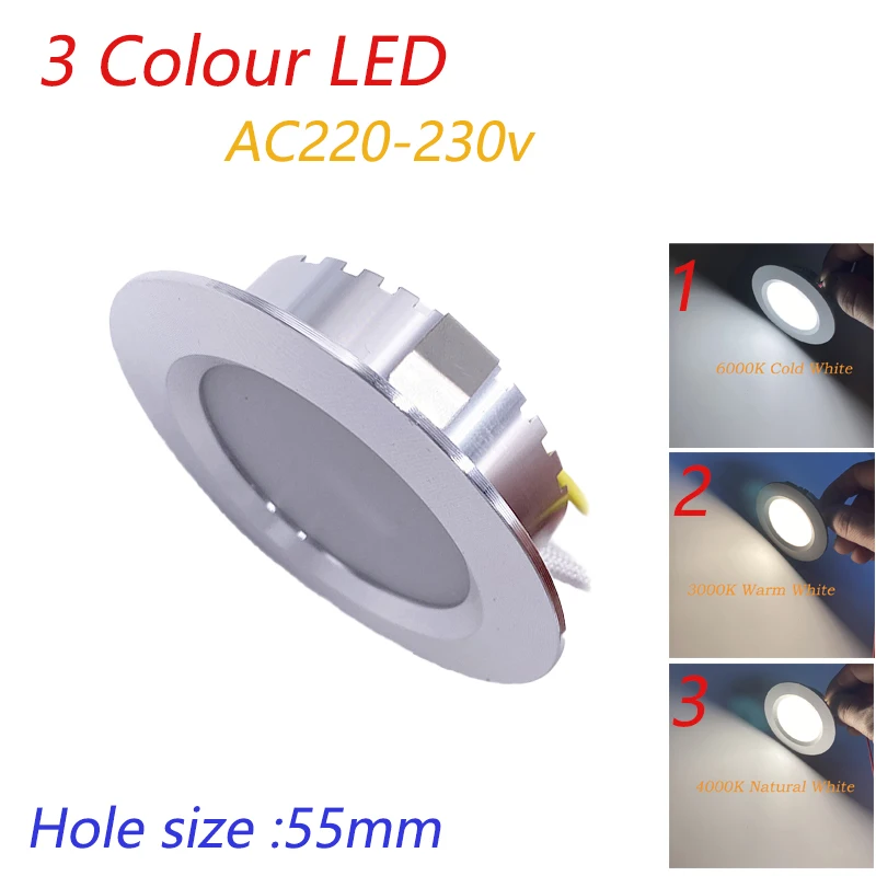 Ultra-thin LED Downlight Indoor Ceiling Lamps 3 Colors Decor Down Lustre Home-Appliance Room Lights Panel AC220-230V Led Spot