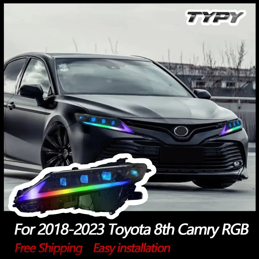 

TYPY Car Light For 2018-2023 Toyota 8th Camry RGB Headlight DRL Dynamic Lamps Sequential Turn Signal