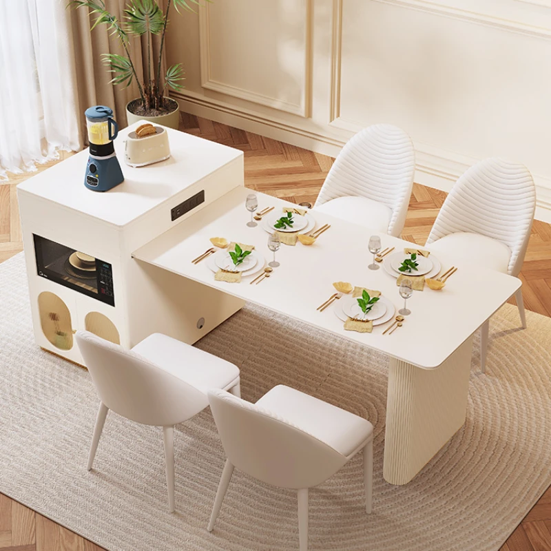 

Rock Plate Dining Table, Chair Island, Platform with Microwave Oven Integrated Scalable Small Unit Household Light