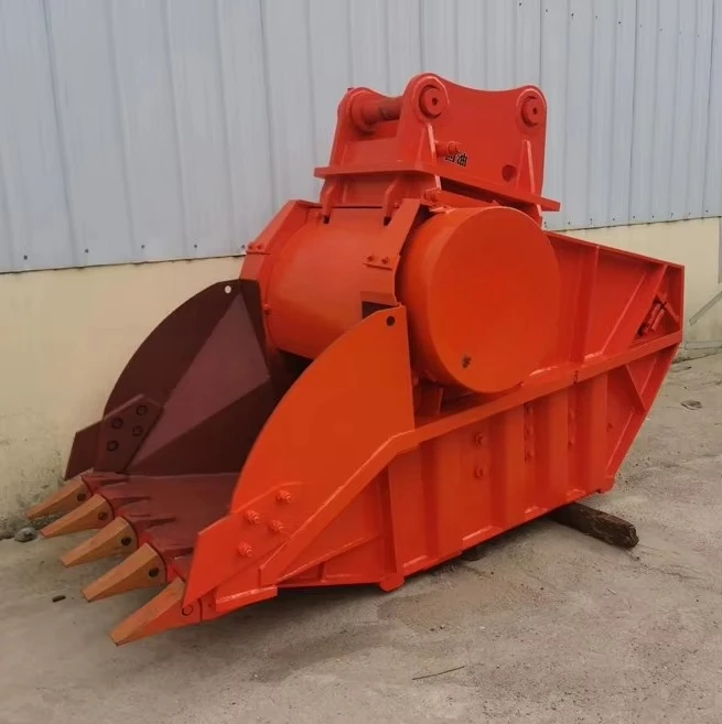 Excavator Crusher Bucket 20-25 Ton Model, Industrial Crusher Bucket for Excavator Attachment for Large-Scale Demolition