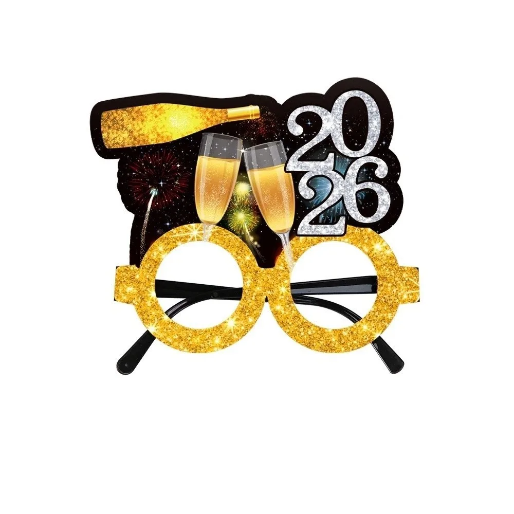 

Glitter 2026 New Year Glasses Sequin Letters and Numbers Happy New Year Glasses Cheers Star Creative New Year Decorative Glasses