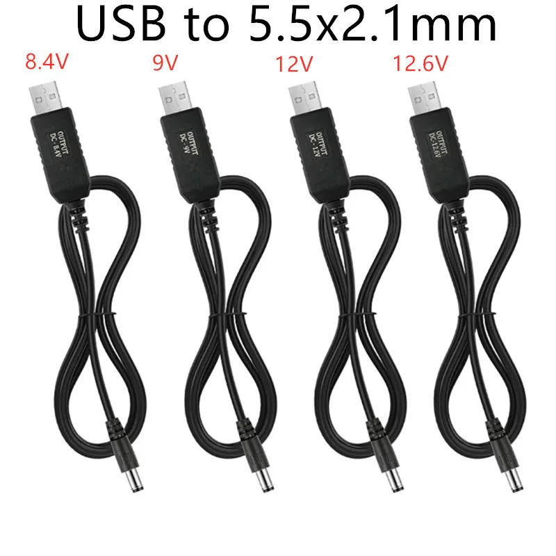 USB power boost line 5.5*2.1 DC 5V to DC 8.4V/9V/12V/12.6V Step UP Module USB Converter Adapter Cable 5.5x2.1mm Plug