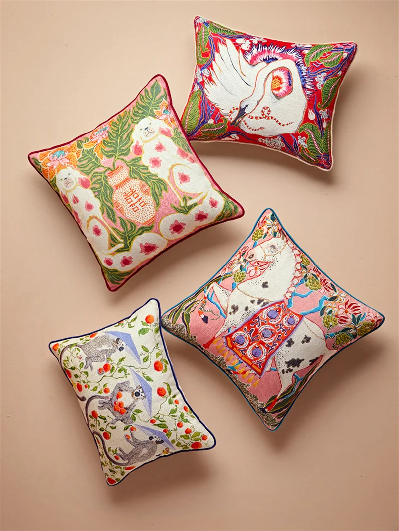 Throw Pillow Cover 20x20 Inch Soft Comfortable Decorative Square Cushion Pillowcase for Home Sofa Couch Bed Office Car Luxury