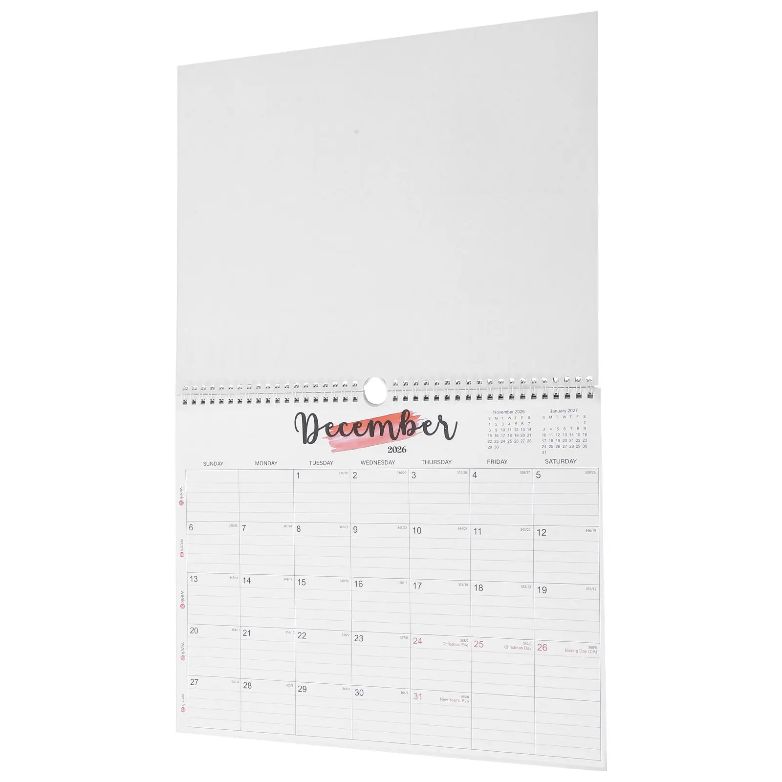 

Настенный календарь-планировщик на 2026-2027 годы, большой, на 18 месяцев, с двойным крючком для подвешивания, для семьи, офиса, академического планирования