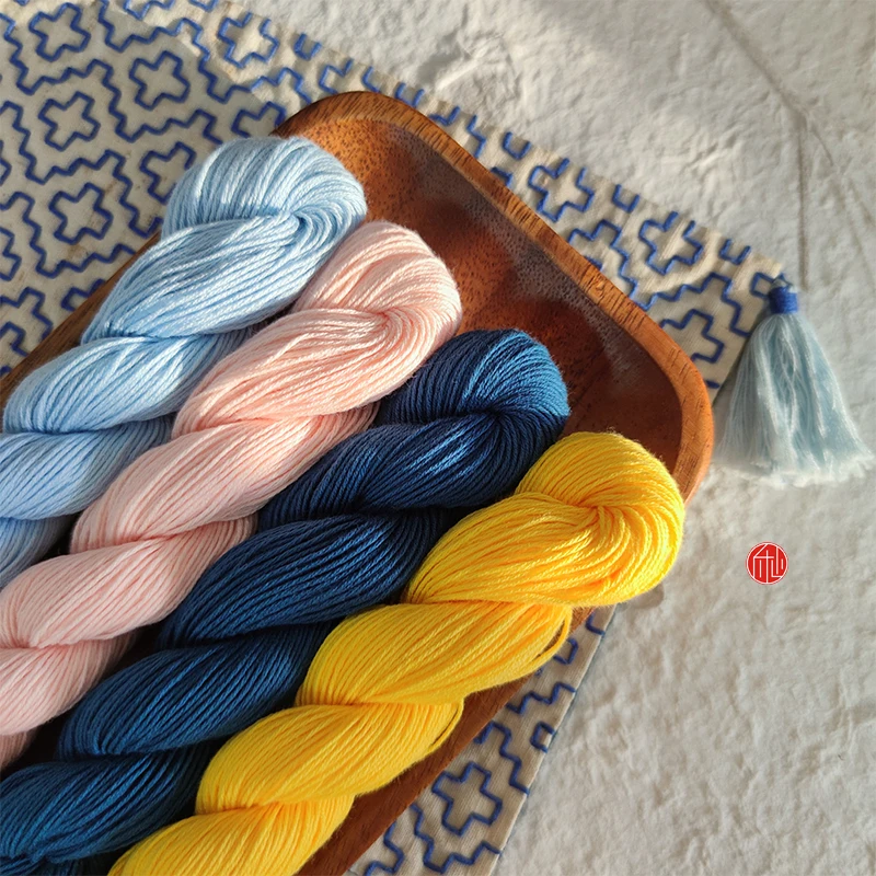 

[Mr. Craftsman] 4 Strands Of 100 Meters/piece, Pure Cotton Embroidery Thread, A Full Set Of 23 Colors, Fabric Craftsmanship DIY