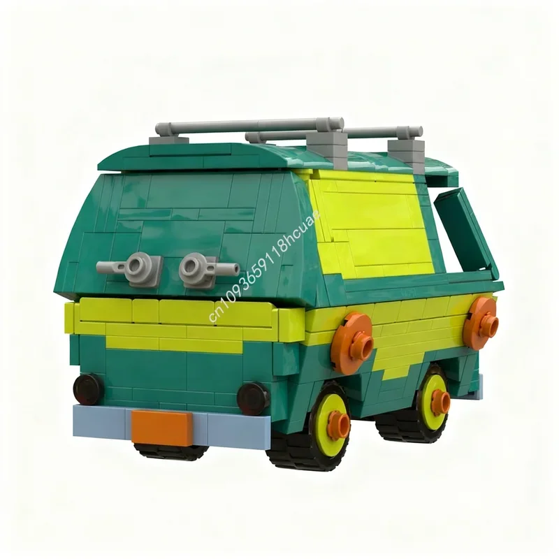454 Piezas MOC Mystery Machine Scooby Doo, Bloques de Construcción de Modelos, Regalos para Festivales de Arquitectura, Juguete Creativo, Idea Educativa DIY