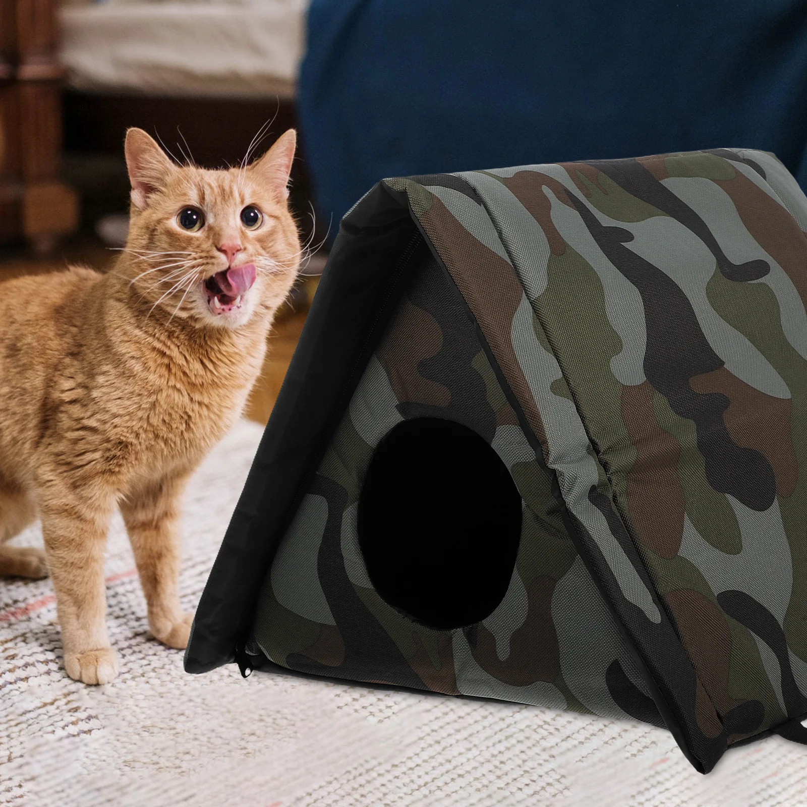 

Elevated Insulated Outdoor Cat Waterproof Weatherproof Warm Shelter Winter Outdoor Cat Shelter Comfortable Bed