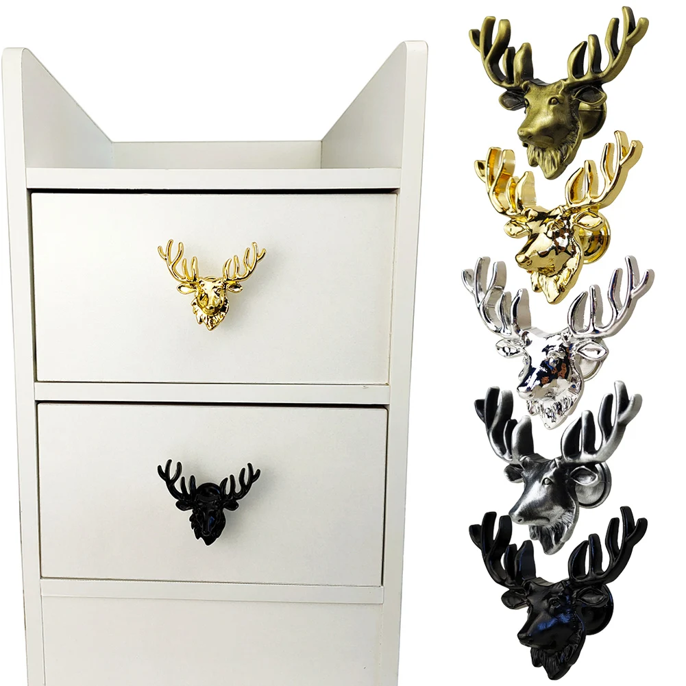 Accessories Cabinets Handle For Furniture Knobs 1 Pcs Cabinets Children Room Decoration Handle Door Hard Parts Reindeer Shape
