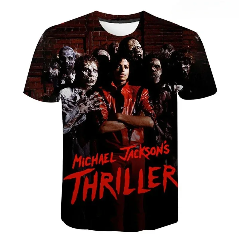 T-shirts Sänger Michael Jackson 3D Druck Lässige Mode Übergroßen Rundhals T Shirt Kinder Jungen Mädchen Tees Tops T-shirt Kleidung