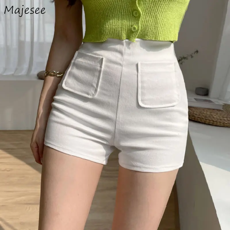 

Sporty Shorts Women Skinny Hotsweet High Waist Streetwear Summer New Fashion Simple Korean Style Vintage Female All-match Casual