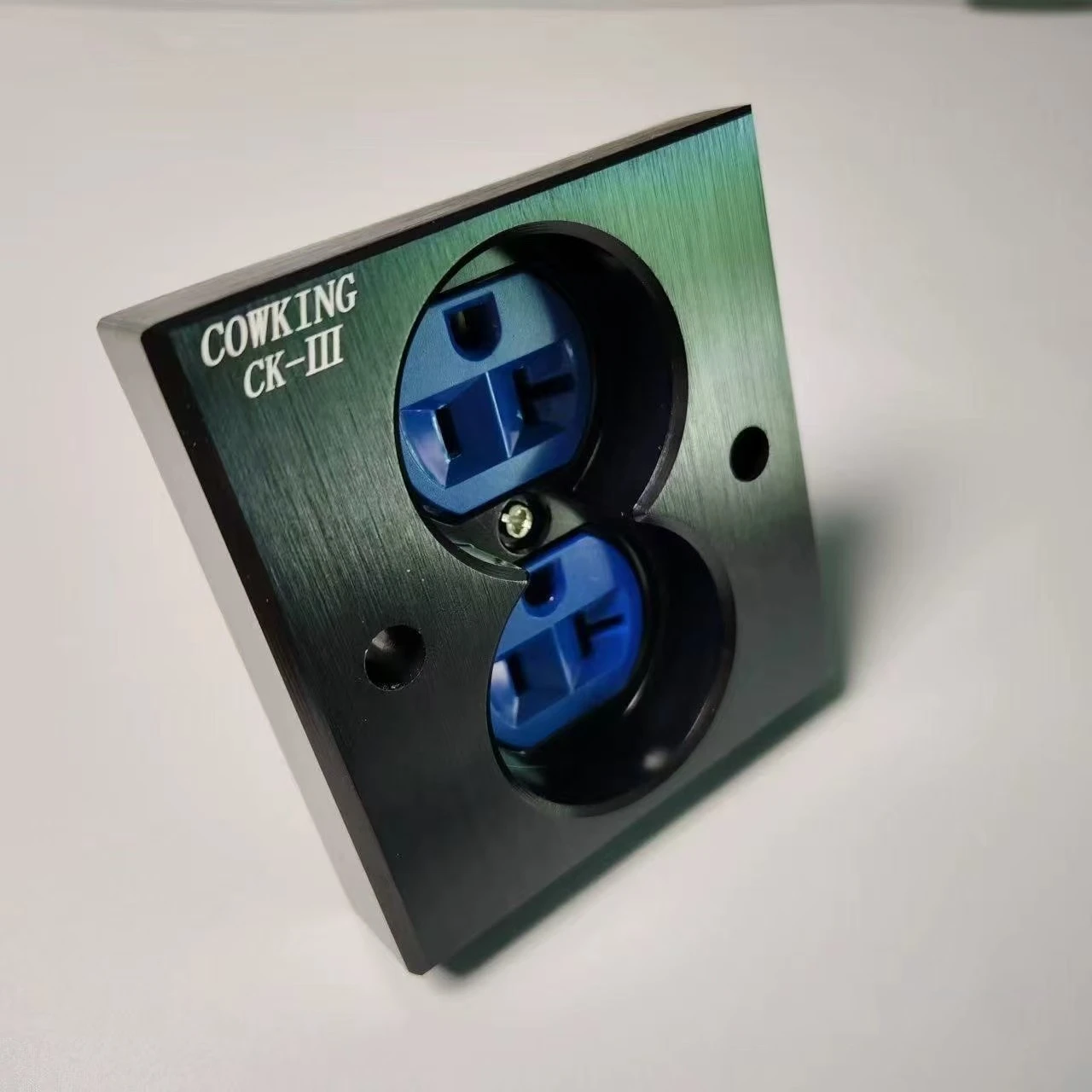 COW KING American 2-position 20mm Thick Aluminum Alloy Panel For Audiophile Audio 86*86 Wall Outlet American Standard