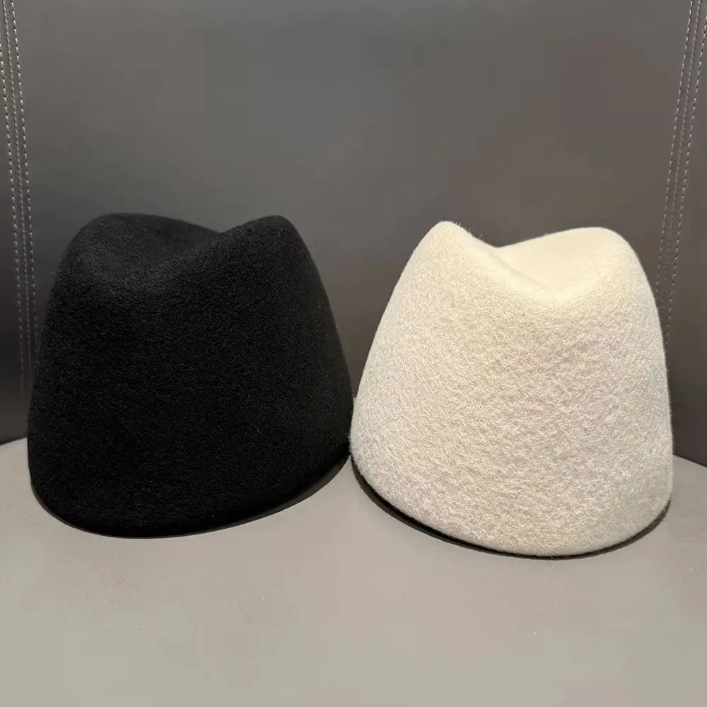 Vintage Elegant Russia Pillbox Hat Teardrop Air Hostess Beret Hat Solid Color Versatile Medicine Box Hat Performances