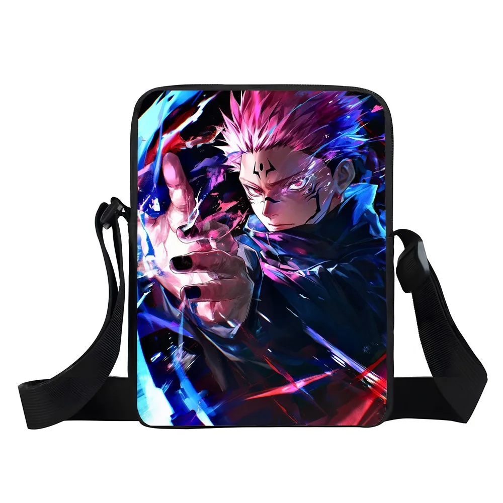 J-Jujutsu Battle Boy طالب المدرسة الابتدائية حقائب كروسبودي الكرتون حقيبة كتف الترفيه التدريس حقائب حقيبة تسوق للأطفال