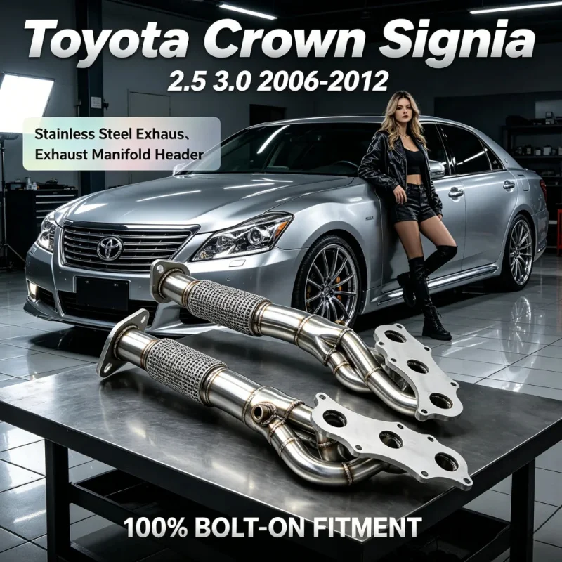 

OEM Stainless Steel Exhaust Manifold Head for Toyota Crown Signia 2.5 3.0 2006-2012 Automotive Exhaust Pipe Performance Upgrade