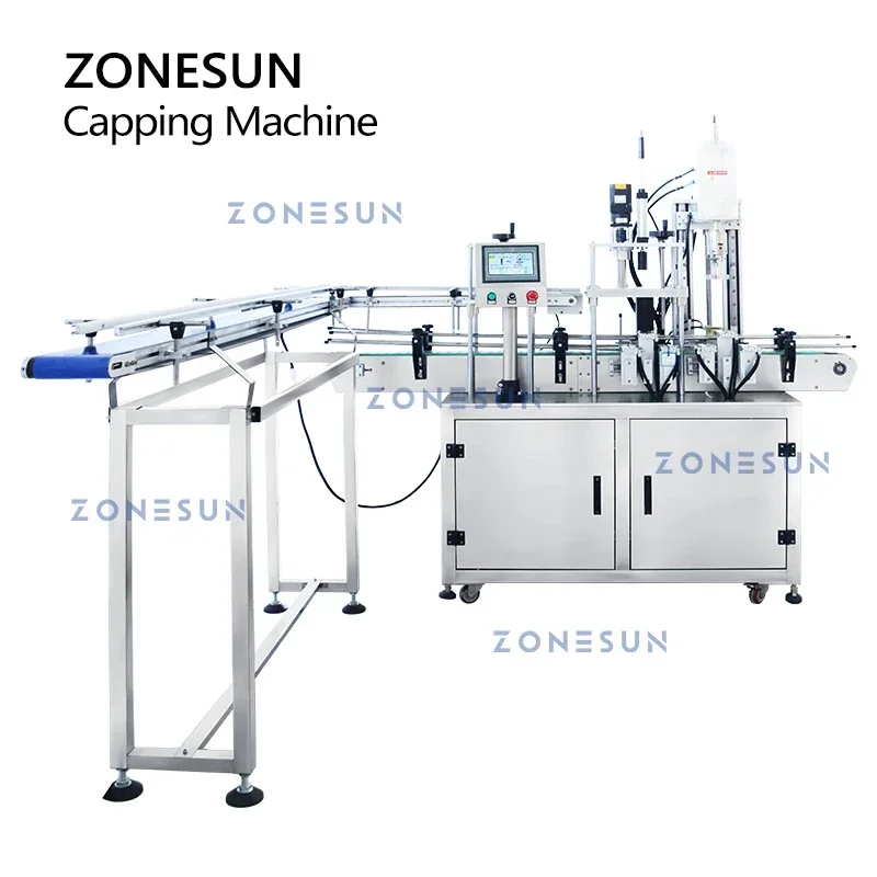 ZONESUN ZS-XGC2 Máquina taponadora automática Botellas de doble cubierta Tarro Bebidas mixtas Contenedores separados Bebida de miel