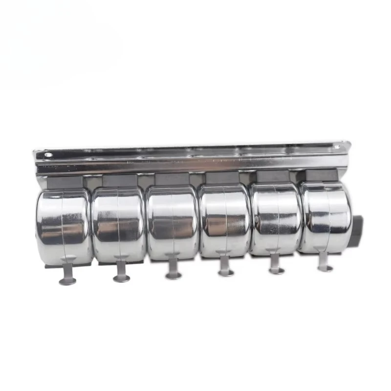 6-Unit Stainless Steel 4-Digit Conjoined Mechanical Counter 4-Digit Manual Clicker for Counting