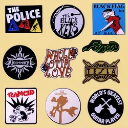 Classic Pop Music Punk Rock Band Logo Badge Cartoon Metal Pin Accessories Jacket Backpack Decorat Music Lovers Fans Gift Collect