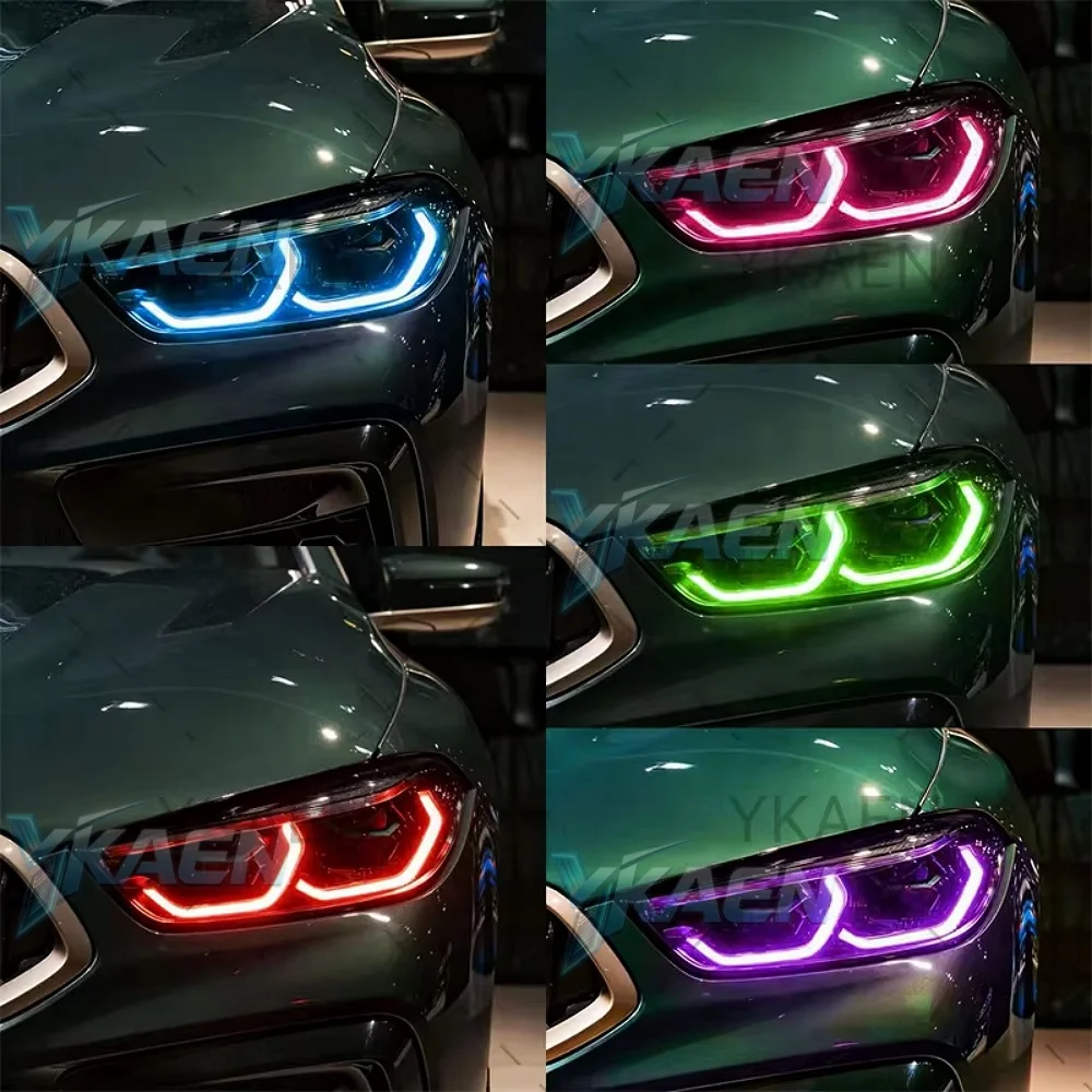 Yellow LED Angel Eye DRL Module For 19-22 BMW 8 Series M8 G14 G15 F92 F93 G16 840i Daytime Running Lights Blue Red 63118496134