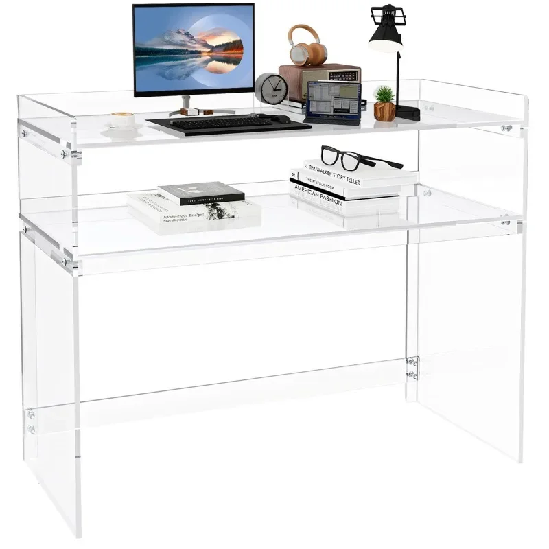 Transparent acrylic desk, office study bedroom entrance, decorative acrylic, console, computer desk