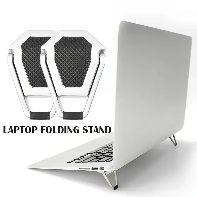 Mini Aluminum Invisible Laptop Stand, Portable Cooling Pad, Computer Keyboard Kickstand, Lightweight Ergonomic Laptop Holder