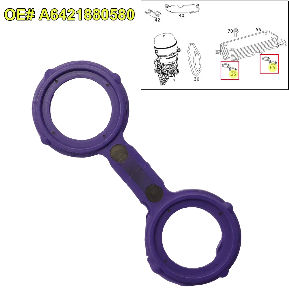 Juego de sellos de enfriador de aceite de motor de coche, modelo OM642 V6 para Mercedes Benz E320 E350 GL350 S350 ML350 Dodge Jeep OE, 2 uds. #   A 6421880580