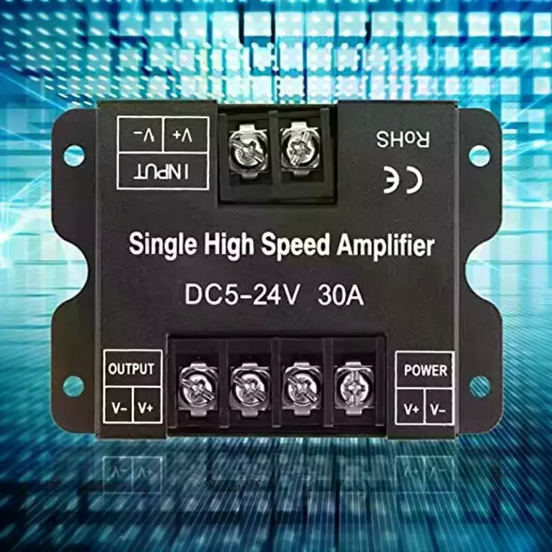 /PFU/30A Monochrome LED Strip Controller DC5-24V Dual Signal Amplifier for Christmas Halloween Holiday Light Decor