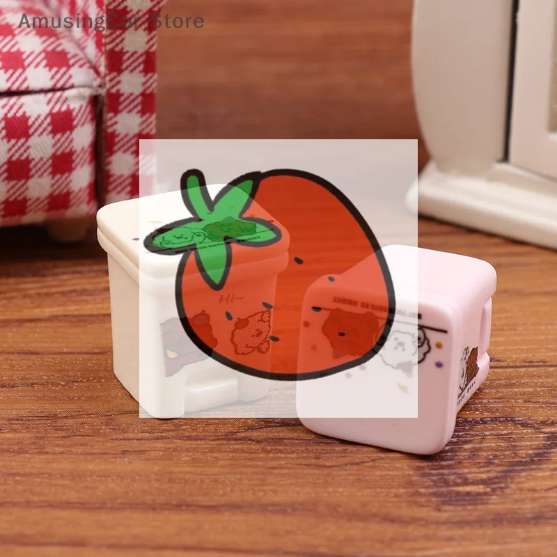 Set of 5 Cartoon Garbage Can Designs; Miniature Dollhouse Furniture; Fun Pretend Play Toy Accessories