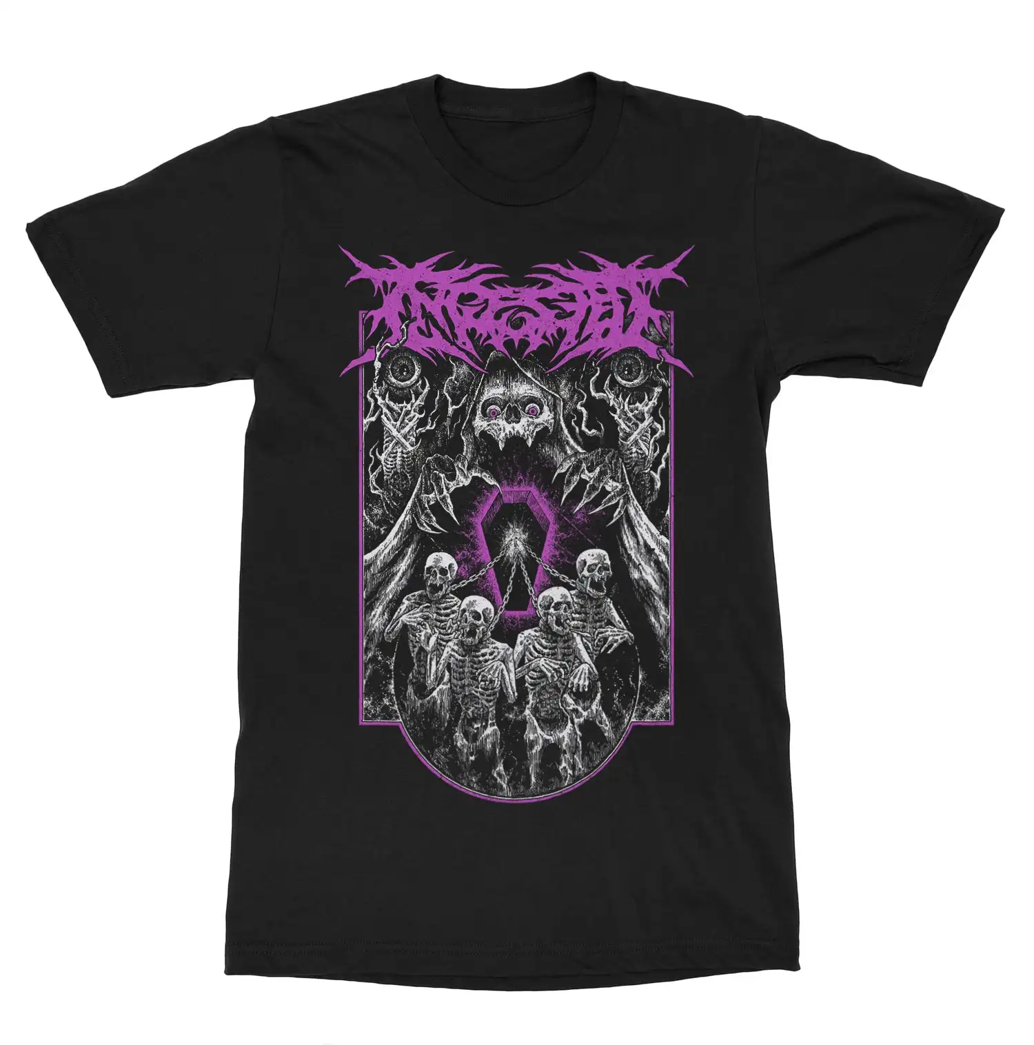 Ingested Chained Souls Band T-Shirt, 100 % Baumwolle, Grafik-T-Shirt für Männer und Frauen, Sommer-Streetwear-Top