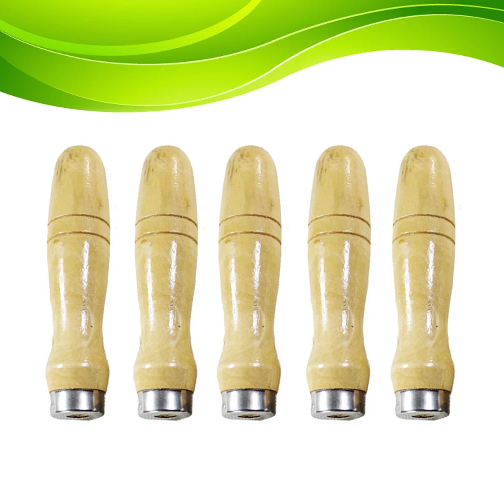 5pcs Wooden Handle for File Cutting Tool Craft - 68MM Inner Hole handle for cuuting tool handle for tool